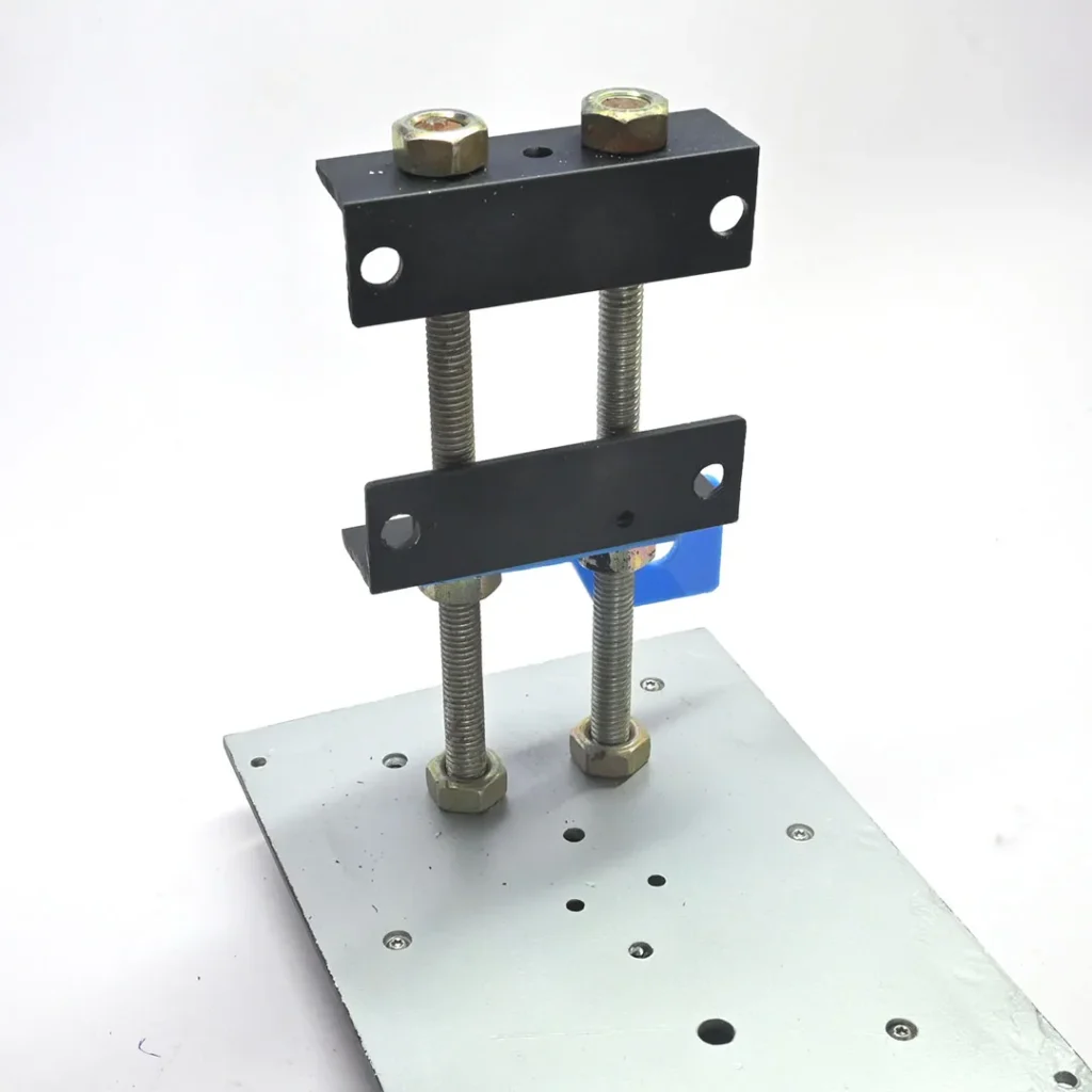 Beam holder for custom-built PCB driller