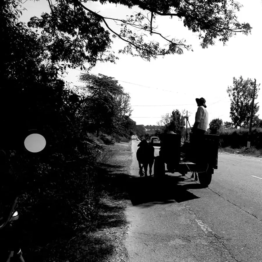 Yamaha rx100 way to Bangalore 