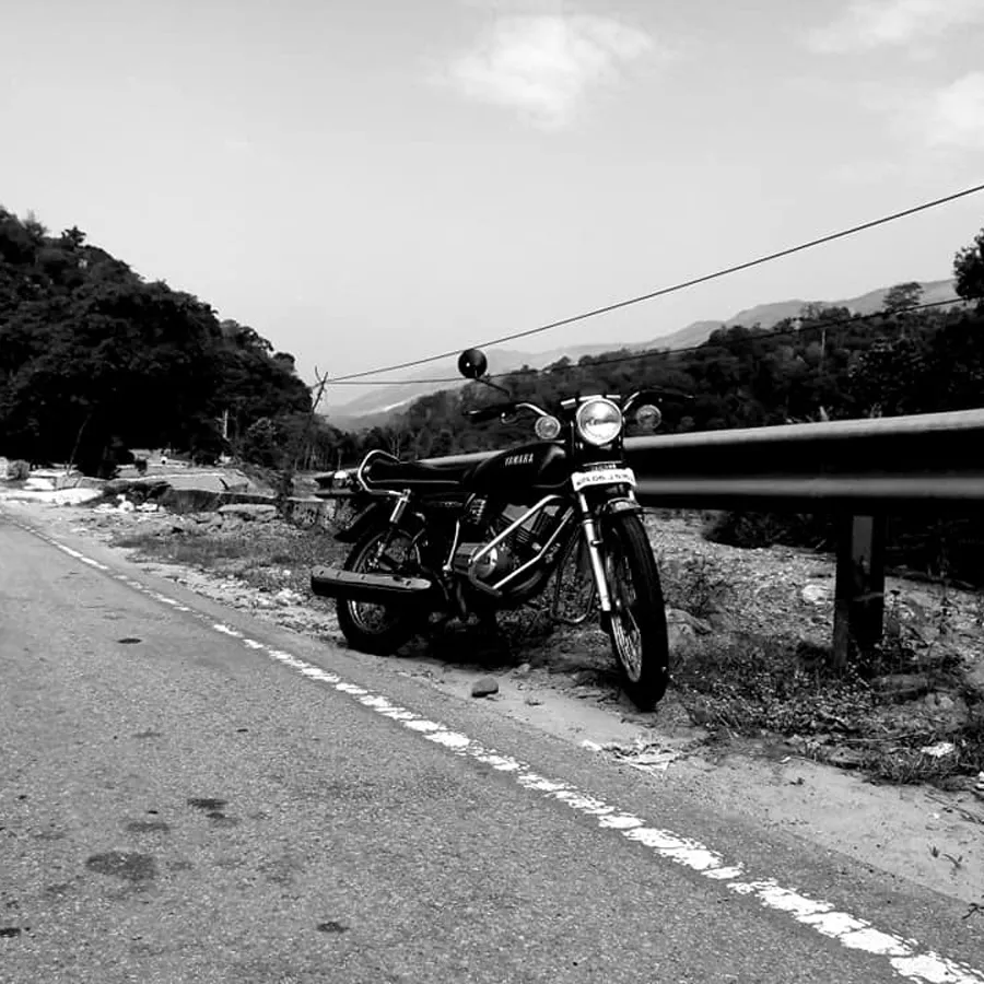 Yamaha rx100 way to Bangalore 