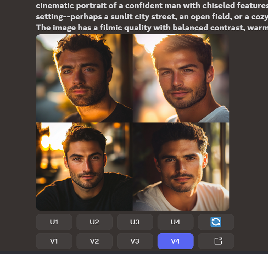 midjourney generated AI potrait