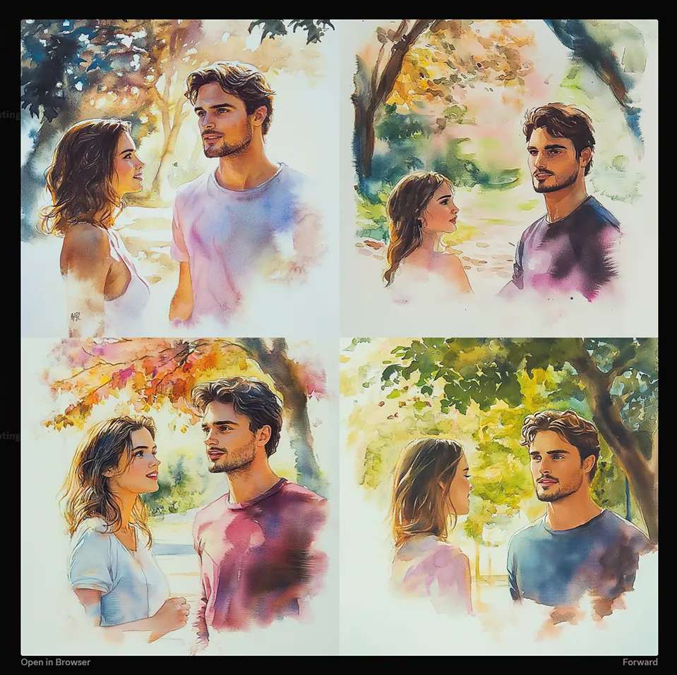 midjourney watercolor art result_