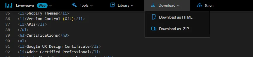 Publishing the site in Build a website using AI